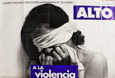Cartel sobre la Campaña Nacional por los Derechos Humanos de las Mujeres. Fotografía de Lucero González y diseño de Mónica Aguilar V. Imprime Milenio Feminista. 61 x 90 cm